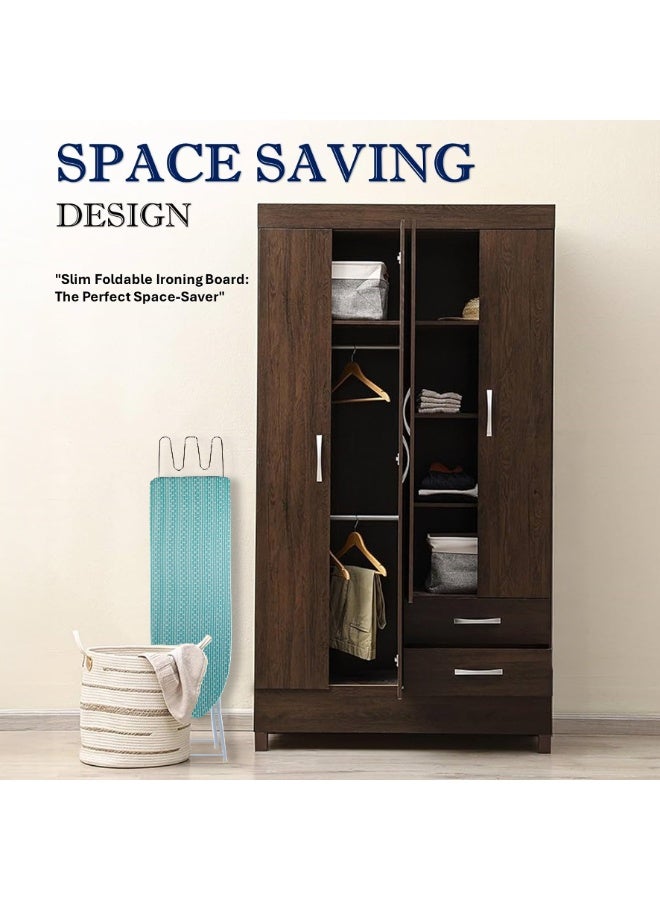 Clean and Care Ironing Board Size A 110cm x 30cm Strong Board 4 Adjustable Heights Iron Durable Stand High Quality Cushion Foldable Space saving - Image 5