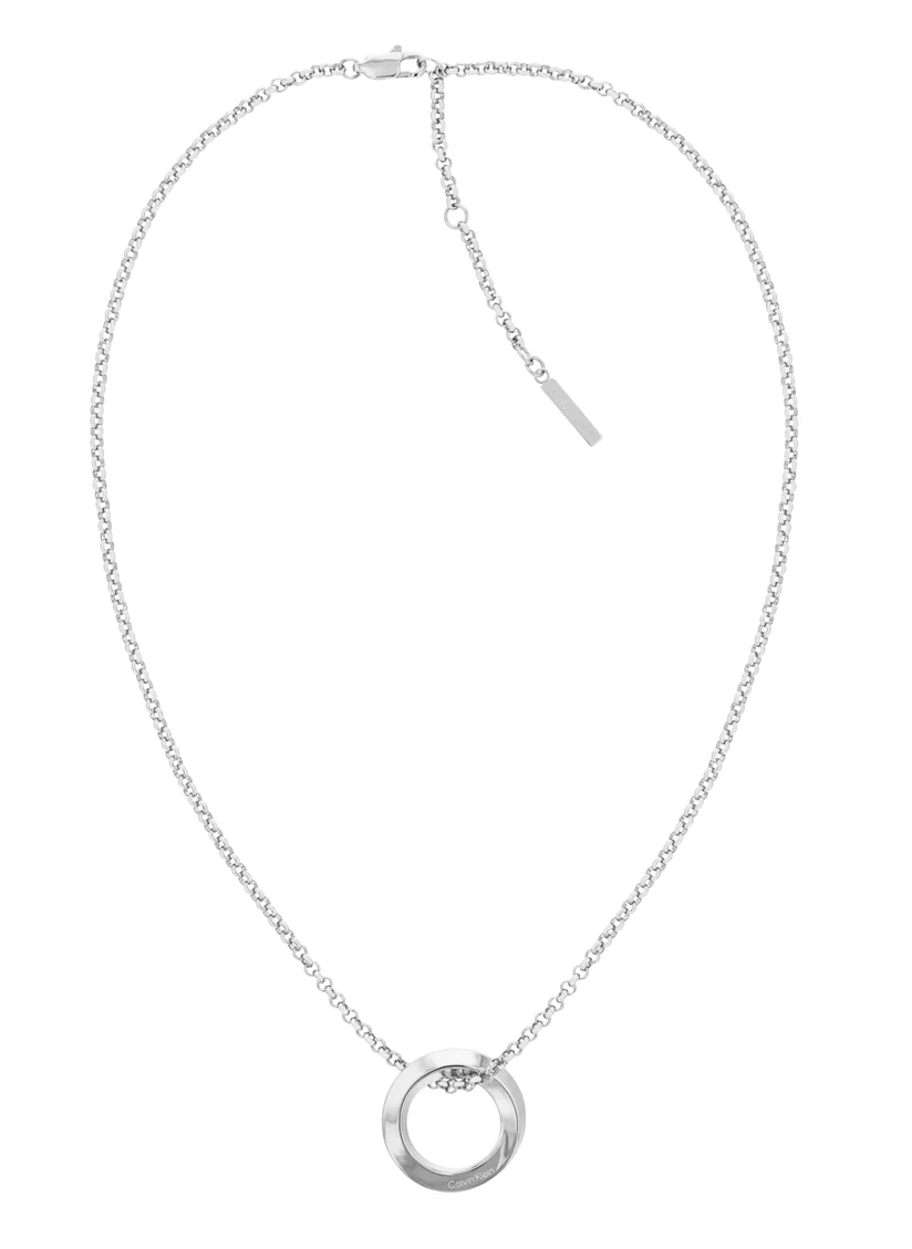 CALVIN KLEIN Twisted Ring Long Necklace