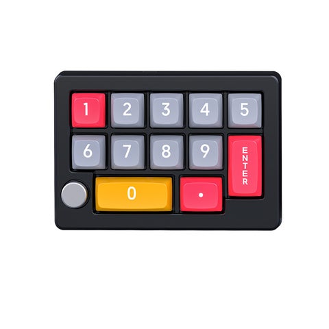 RGB Mechanical Keyboard with Metal Knob and Macro Black