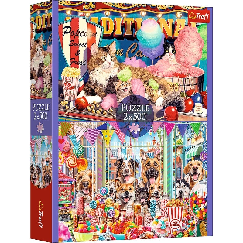 Trefl - Fluffy Friends Puzzle (2x500) Pieces - 37495 - Image 1