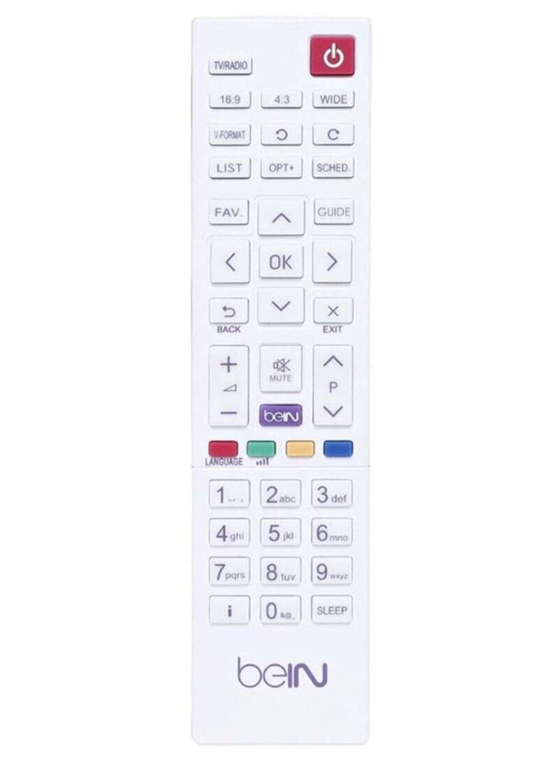 bein Sports Receiver TV Remote Control White/Purple
