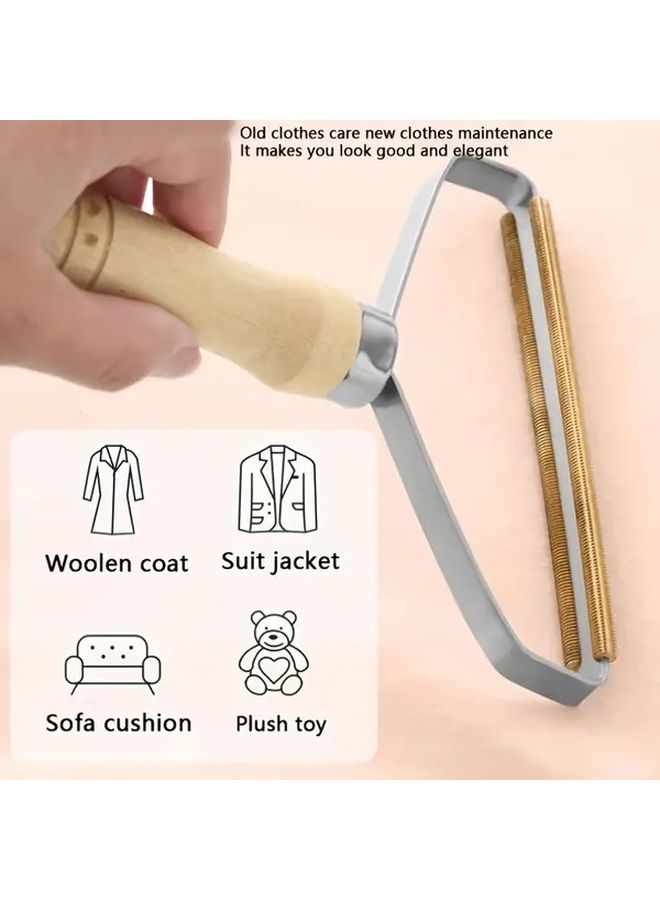 Manual Scraper Double Sided Hair Removal Lint Remover Ergonomic Handle For Clothing Furniture - Image 4
