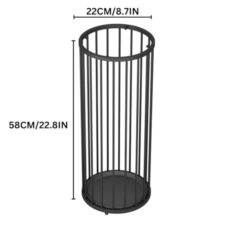 Decorlay Wrought Iron Umbrella Stand Rack, Free Standing Umbrella Holder For Canes,Walking Sticks Rustproof And Easy To Clean, Home,Office (Black) - Image 3
