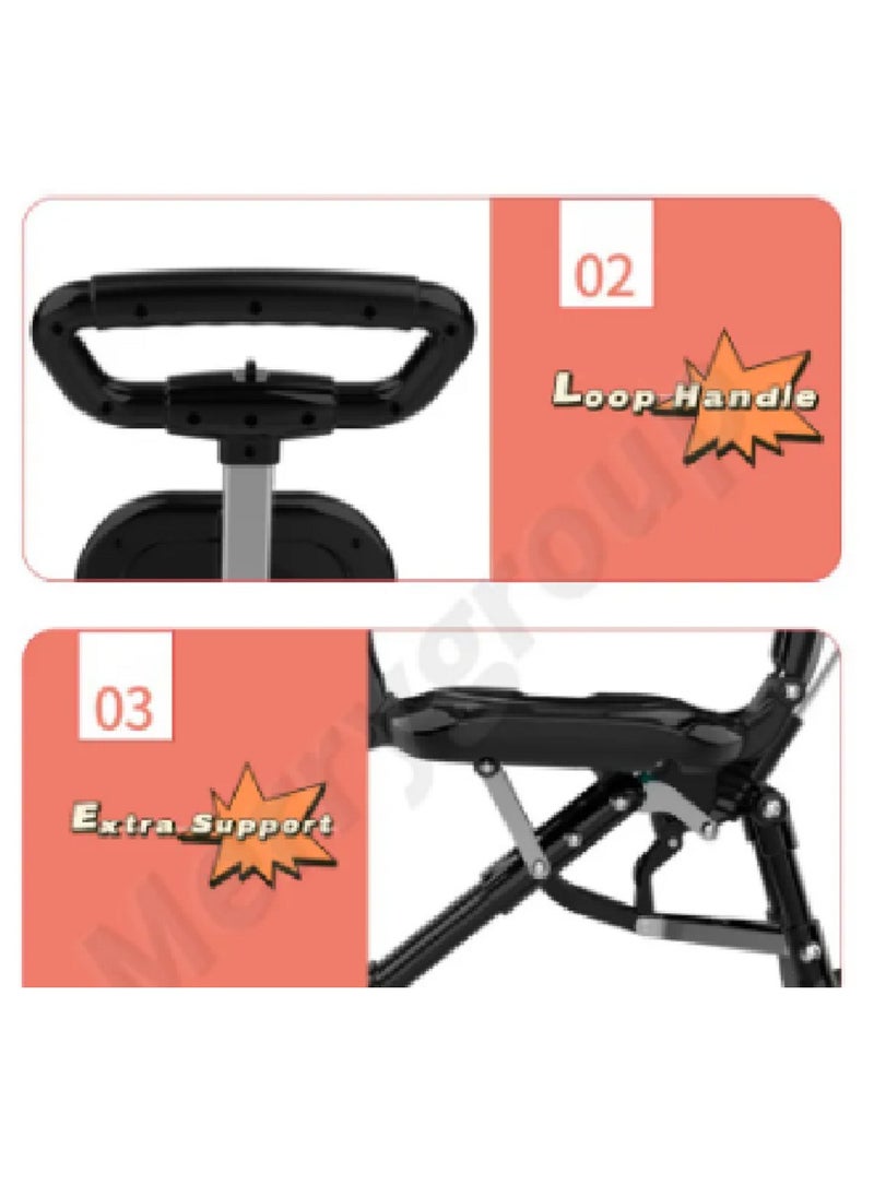 Generic - New Lightweight Compact 2 way reversible Magic Baby Stroller Scooter Walker Big Wheels Solid Sturdy Brake Easy Compact Folding Walking Trolley 1 to 5 Years Old Heavy Duty - Image 1