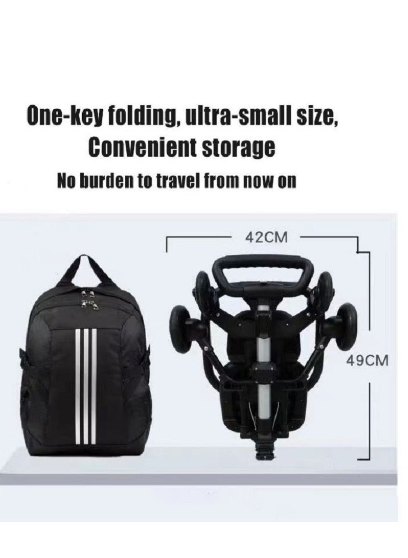 Generic - New Lightweight Compact 2 way reversible Magic Baby Stroller Scooter Walker Big Wheels Solid Sturdy Brake Easy Compact Folding Walking Trolley 1 to 5 Years Old Heavy Duty - Image 1