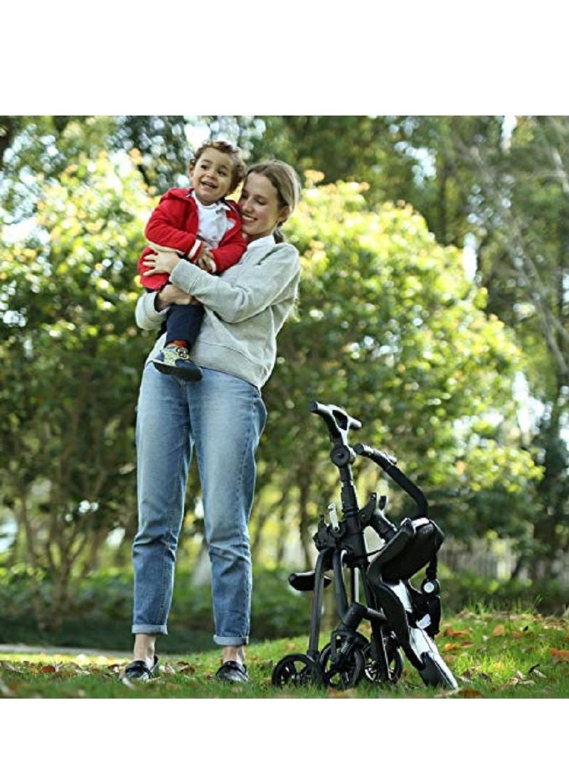 Generic - New Lightweight Compact 2 way reversible Magic Baby Stroller Scooter Walker Big Wheels Solid Sturdy Brake Easy Compact Folding Walking Trolley 1 to 5 Years Old Heavy Duty - Image 1