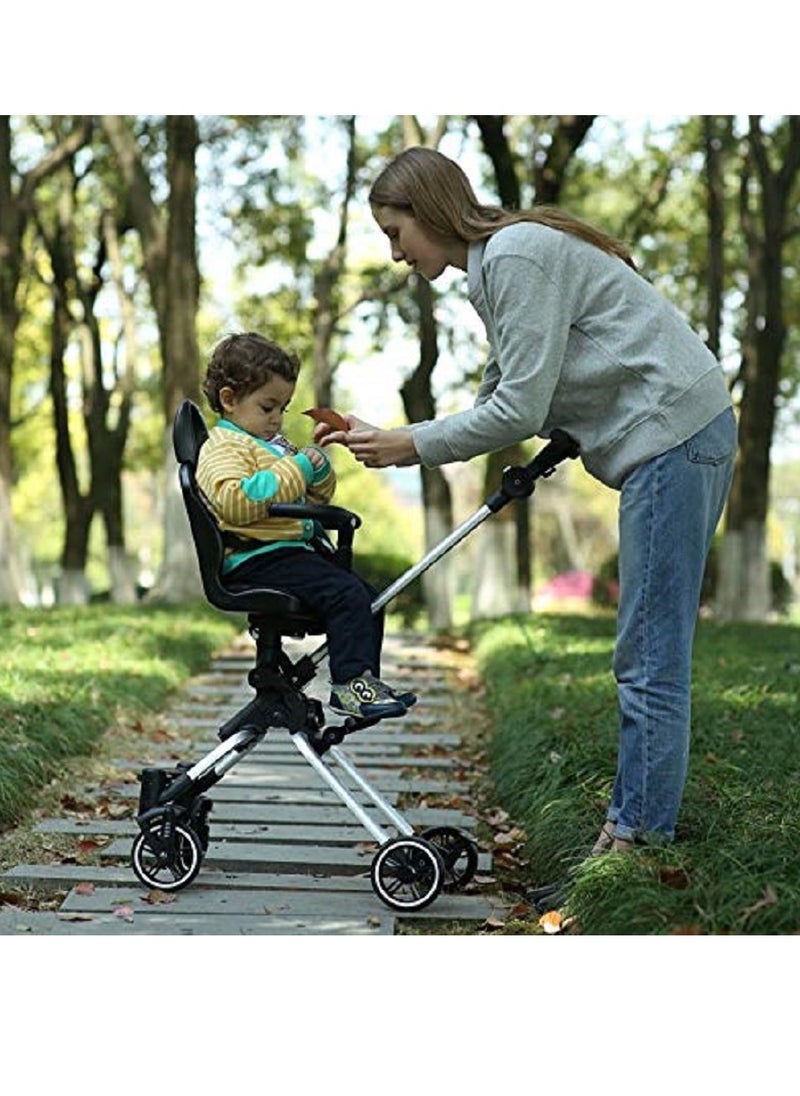 Generic - New Lightweight Compact 2 way reversible Magic Baby Stroller Scooter Walker Big Wheels Solid Sturdy Brake Easy Compact Folding Walking Trolley 1 to 5 Years Old Heavy Duty - Image 1