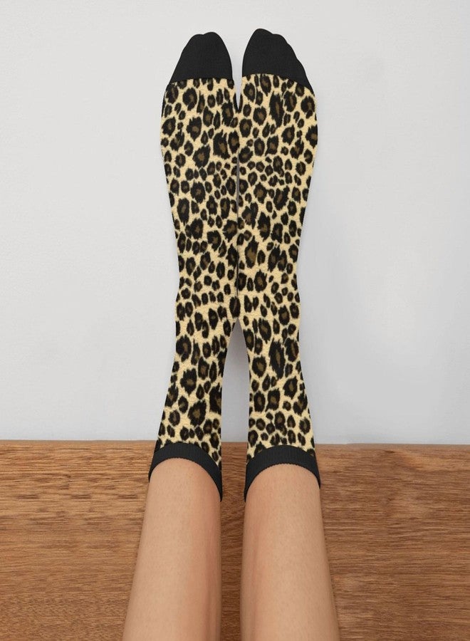 MOLIAN Unisex Fun Novelty Crazy Crew Socks Animal Leopard Print Dress Socks - Image 3
