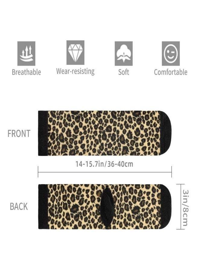 MOLIAN Unisex Fun Novelty Crazy Crew Socks Animal Leopard Print Dress Socks - Image 5