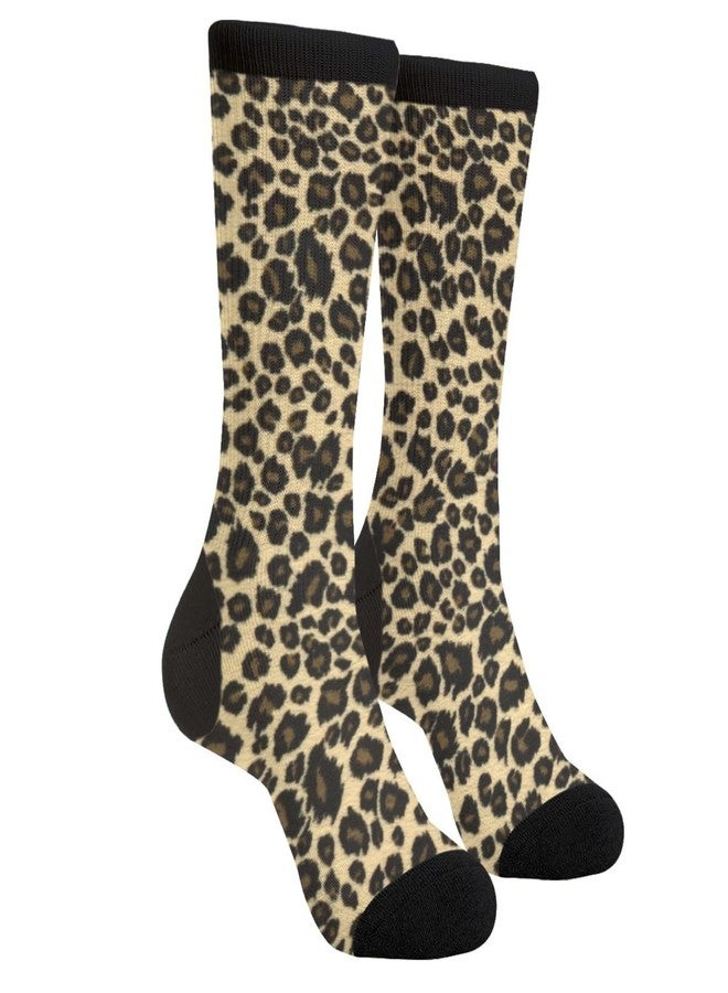 MOLIAN Unisex Fun Novelty Crazy Crew Socks Animal Leopard Print Dress Socks - Image 1