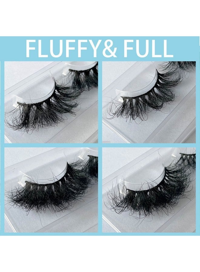 mikiwi Fluffy 22-25Mm Mink Lashes Wholesale Mikiwi 20 Pack Eyelashes, Real Mink Thick Handmade Full Strip Lashes, Crueltyl Free Lash, Dramatic Lashes For Halloween Party, 20 Pairs 22-25Mm Lashes - Image 5