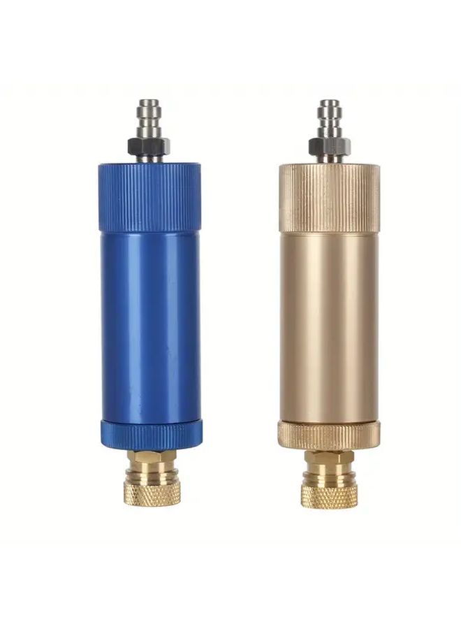 Upgraded Oil Water Separator For Air Compressor Blue Dual Layer Filter Pneumatic Equipment Workshop - Image 3