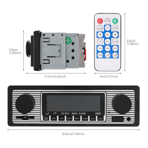 ePathChina 12V Bluetooth Car Radio MP3 Player Vehicle Stereo Audio Support FM/USB/SD/AUX with Remote Control - Image 2