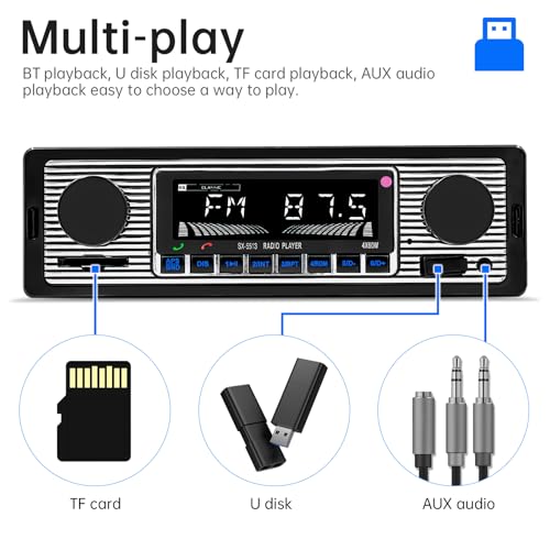 ePathChina 12V Bluetooth Car Radio MP3 Player Vehicle Stereo Audio Support FM/USB/SD/AUX with Remote Control - Image 5