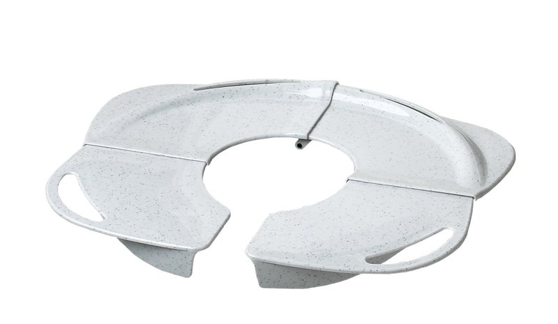 PRIMO Folding Potty with Handles, White granite