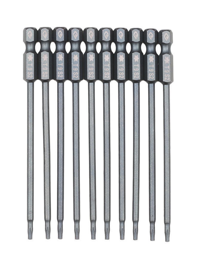 NIBEMINENT 10-Piece Security Torx Bit Set Grey  - Image 1