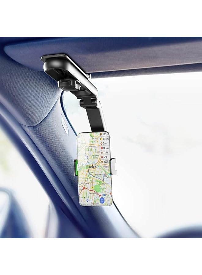 Green Tiger Universal 360 Degrees Car sun-reflector mount Stand Smartphone Sun visor Phone Holder phone bracket on car - Image 2