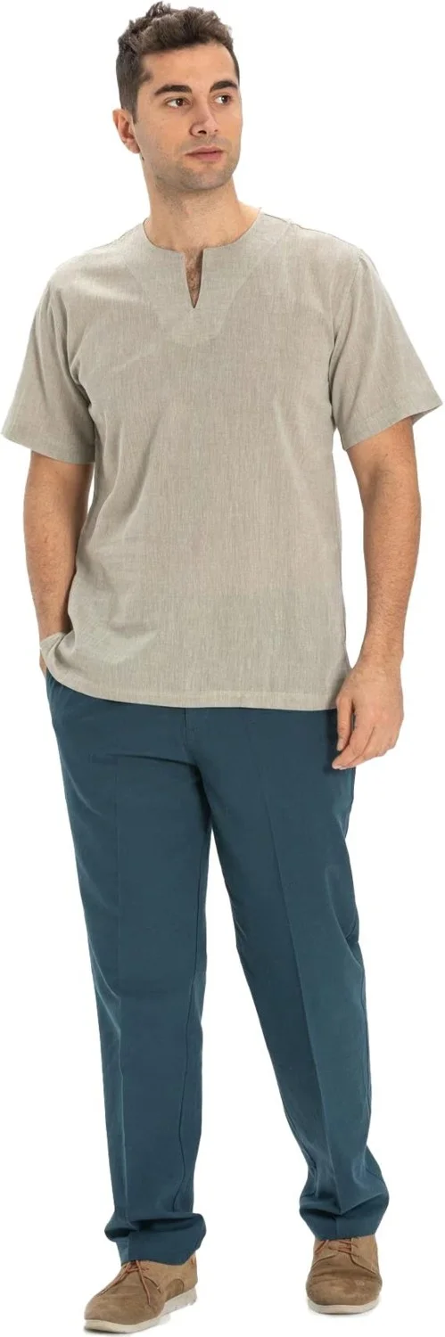 اليش شيل بيزي Eliş Şile Cloth Short Sleeve Şile Cloth Cycling Collar Men's T-Shirt Taş