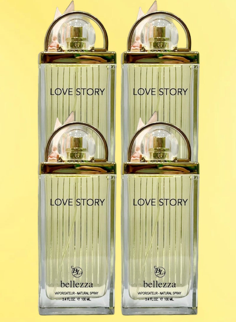 بيليزا 4 قطع عطر لف ستوري 100 مل EDP - Image 1