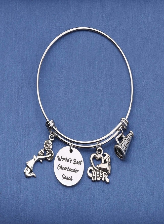 bobauna Cheerleader Coach Bracelet World's Best Cheerleader Coach Cheer Jewelry Appreciation Gift For Cheerleader (cheerleader coach bracelet) - Image 4