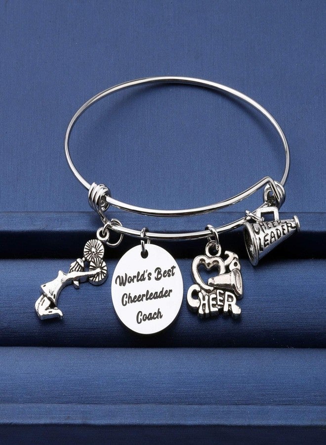 bobauna Cheerleader Coach Bracelet World's Best Cheerleader Coach Cheer Jewelry Appreciation Gift For Cheerleader (cheerleader coach bracelet) - Image 3