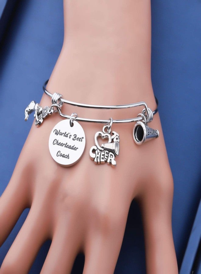 bobauna Cheerleader Coach Bracelet World's Best Cheerleader Coach Cheer Jewelry Appreciation Gift For Cheerleader (cheerleader coach bracelet) - Image 5