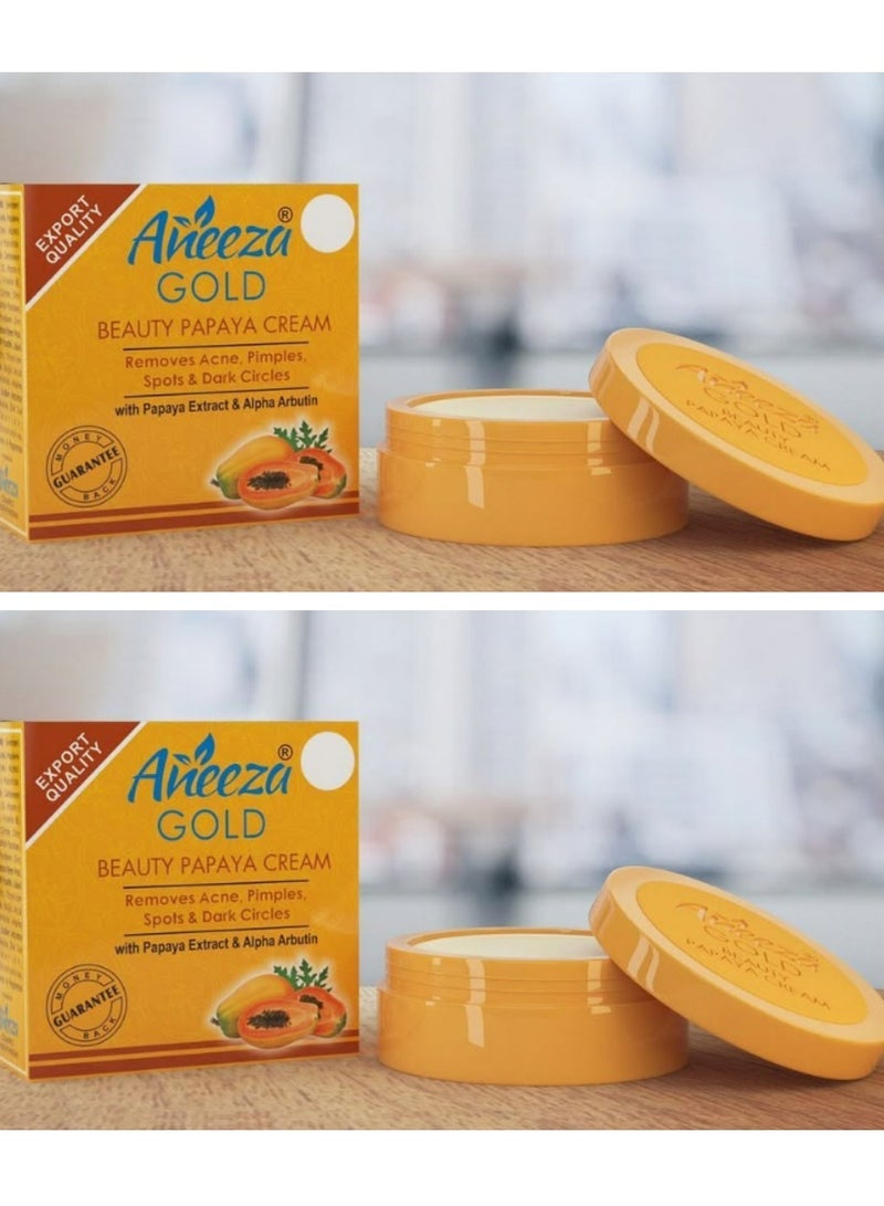 Aneeza Beauty Papaya Cream Removes Acne Pimples Spots And Dark Circles 2 Pcs - Image 1