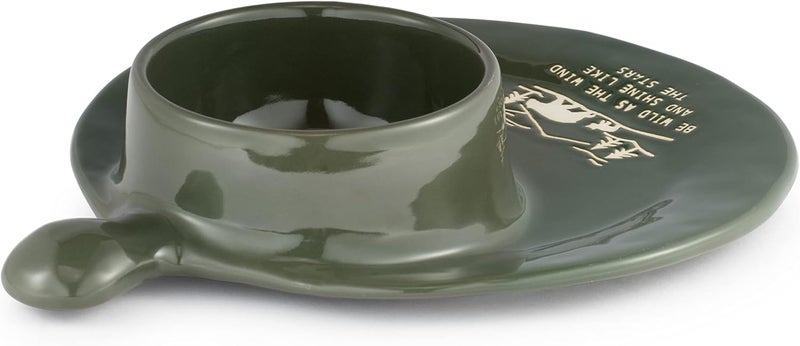 DEMDACO DEMDACO Wild As The Wind Mountain Green 9 inch Ceramic Stoneware Soup and Sandwich Plate  - Image 3
