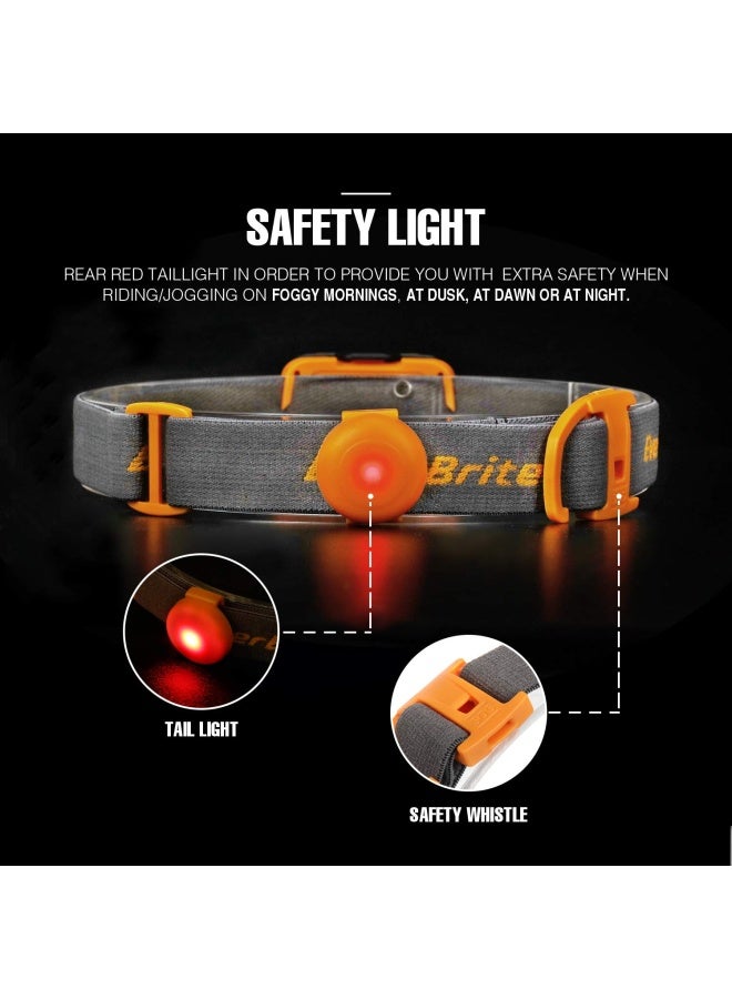 EverBrite 300 Lumens Headlamp with Red/Green/White Light Modes, Tail Light, Adjustable Headband - For Trail Running, Camping, Hiking - Image 4