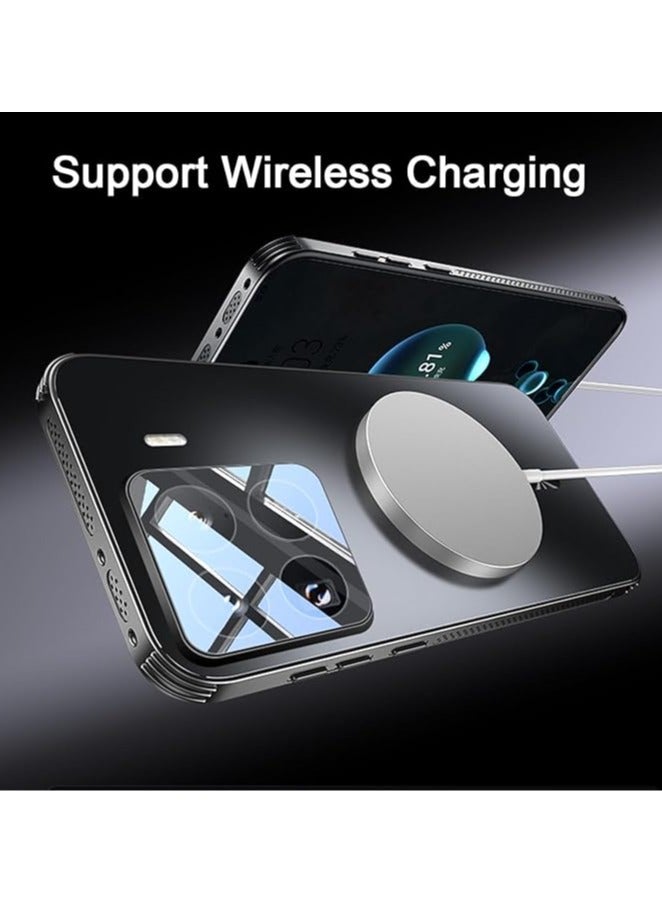 حافظة مغناطيسية متوافقة مع Xiaomi 15 Pro، شحن لاسلكي 【متوافق مع Mag-Safe】، حافظة رفيعة PC مقاومة للبصمات، حماية لعدسة الكاميرا لـ Mi 15 Pro. - Image 3