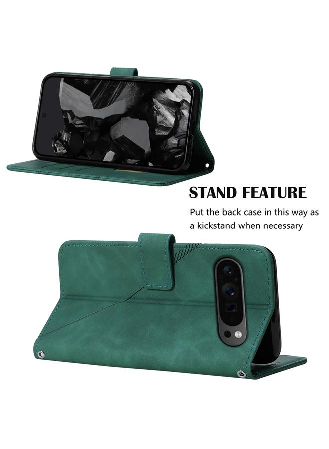 S-TOP Case For Google Pixel 9 Pro Crossbody 3D Embossed Flip Leather Phone Case - Image 4