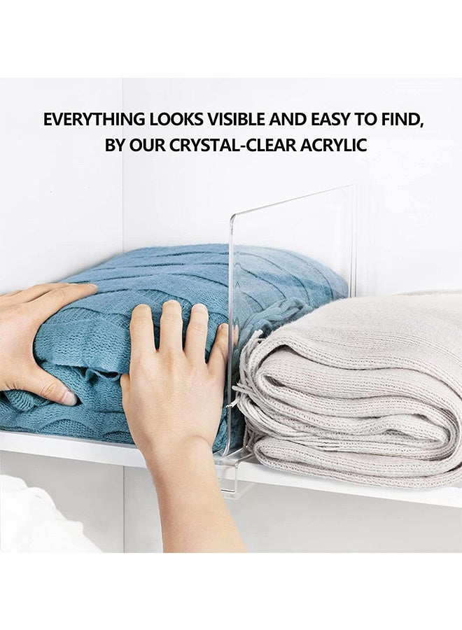 JCB CHIC Acrylic Closet Organizer, Shelf Dividers for Closet Organization, Acrylic Bag Display Stand Rack for Purse, Handbag, Books Organizer and Closets, Cupboard, Desktop Storage(4pcs) - Image 4