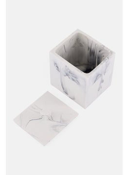 AMG Marble Cotton Ball Swab Holder, Grey  - Image 3
