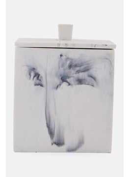 AMG Marble Cotton Ball Swab Holder, Grey  - Image 1