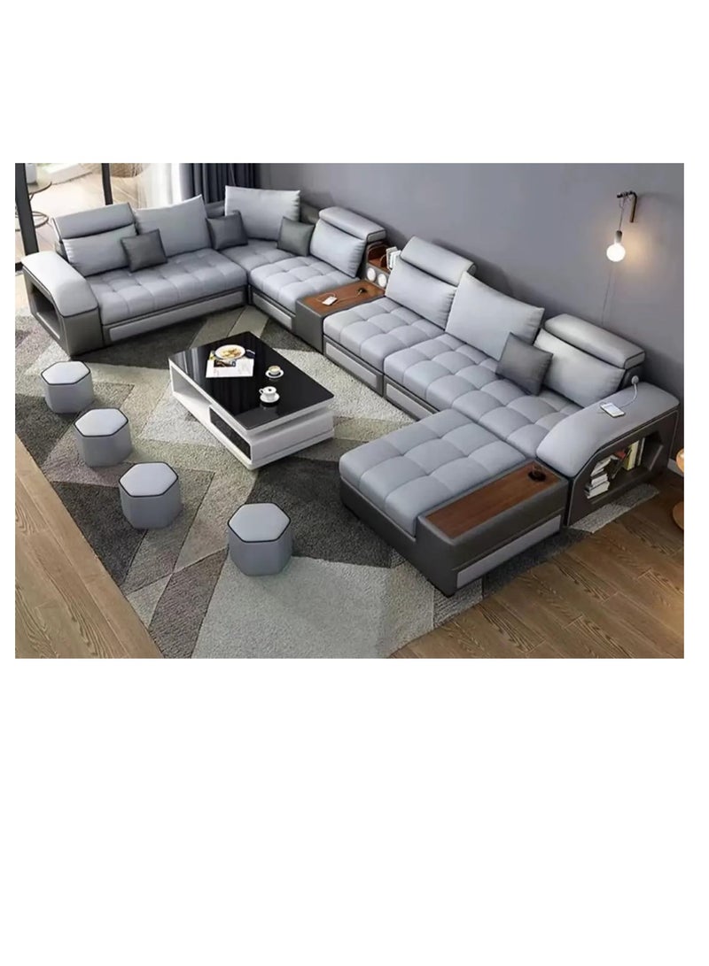 Generic 7-Seater Fabric Sectional Couch for Elegant Living Rooms 