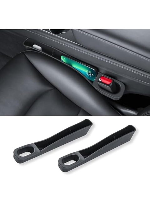 Tesla Model 3/Y Center Console Organizer Tray for Tesla model 3/Y Accessories with Seat Side Storage Box for Phone Holder and Sunglasses Key Card Holder (2 Pcs)