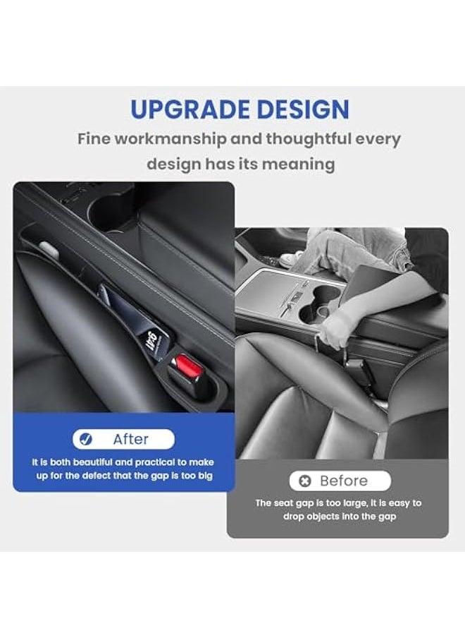 Starwell Tesla Model 3/Y Center Console Organizer Tray for Tesla model 3/Y Accessories with Seat Side Storage Box for Phone Holder and Sunglasses Key Card Holder (2 Pcs)  - Image 3
