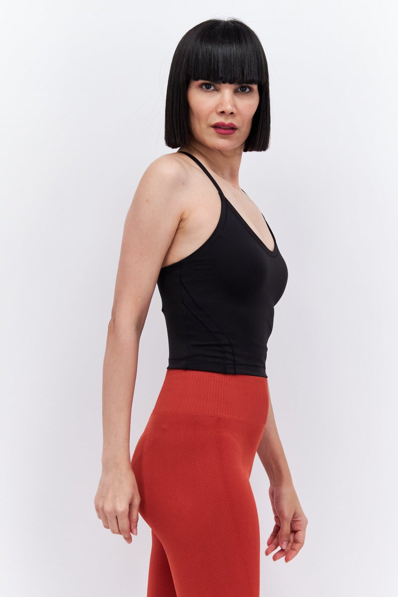 PUMA Women Sportswear Fit Sleeveless Training Tops, Black  - Image 3