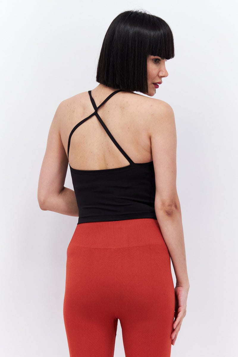 PUMA Women Sportswear Fit Sleeveless Training Tops, Black  - Image 4