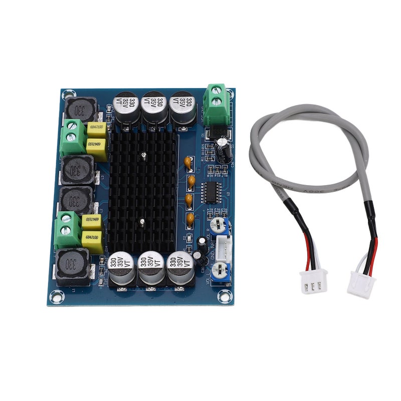 Digital Power Amplifier Board Dual Channel Audio Amplification Module with Cable 2x120W XH‑M543 - Image 1