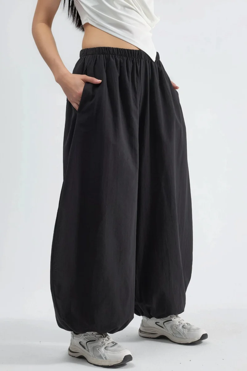 بوسيم BUSEM Elastic Waist Balloon Pants with Pockets