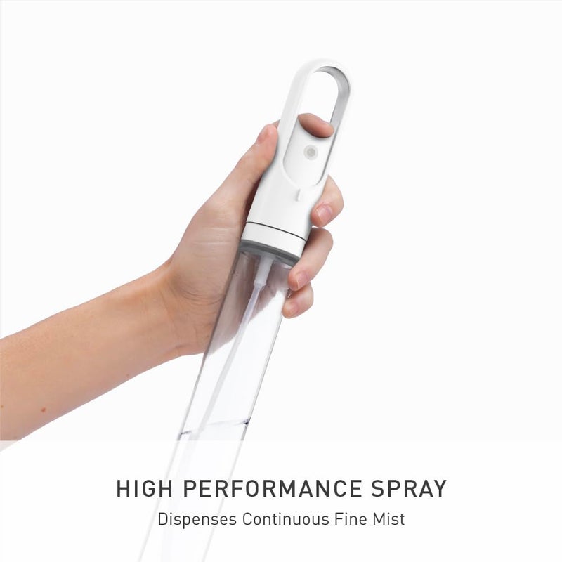 simplehuman Standing Paper Towel Holder with Spray Pump, White Stainless Steel - Image 4
