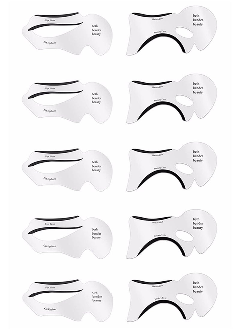 SYOSI, 20 Pcs Eye Make-Up Eyeliner Stencil Cards Template Sticker for Smokey or Winged Eye