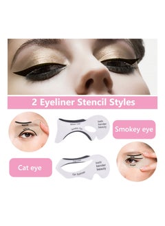 SYOSI SYOSI, 20 Pcs Eye Make-Up Eyeliner Stencil Cards Template Sticker for Smokey or Winged Eye  - Image 3
