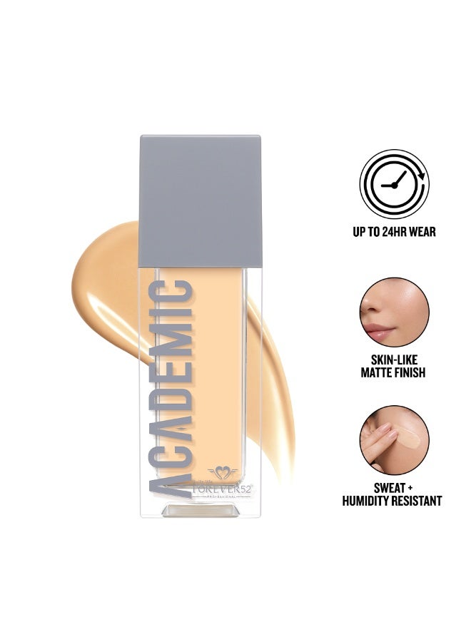 فور إيفر52 Forever52 Academic True Definition Foundation - Soft Matte, 24-Hour Wear, Hydrating Sand-FAC3.20 - Image 1