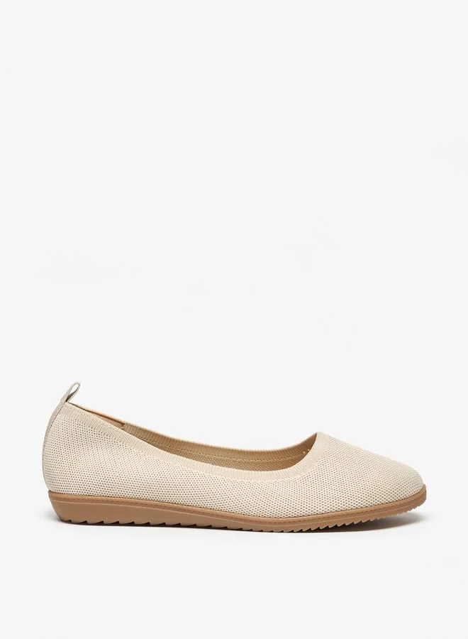 فلورا بيلا من شو إكسبرس Textured Slip-On Ballerina Shoes