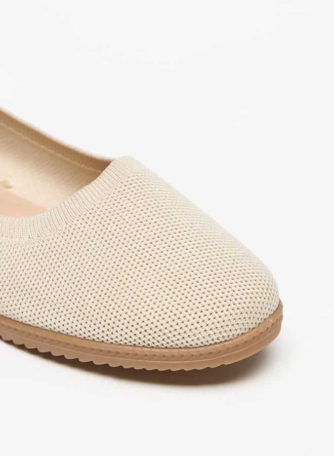 فلورا بيلا من شو إكسبرس Textured Slip-On Ballerina Shoes