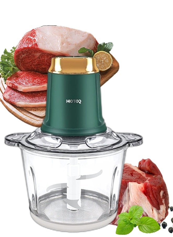 HOTOR 3L Mincing Machine Household Electric Mincing Machine Multi-Function Mincing Machine Automatic Blender Green J6 