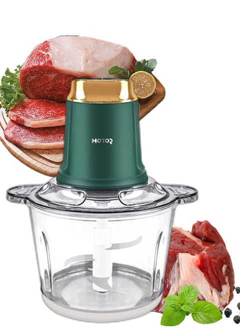 Food Processors 3L Electric Chopper Kitchen Blenders,Mini Blender Mixers Food Chopper Electric Grinder Mini Processors with Glass Bowl for Food,Meat,Vegetables,Fruits,Spice and Nuts with 2 Speed