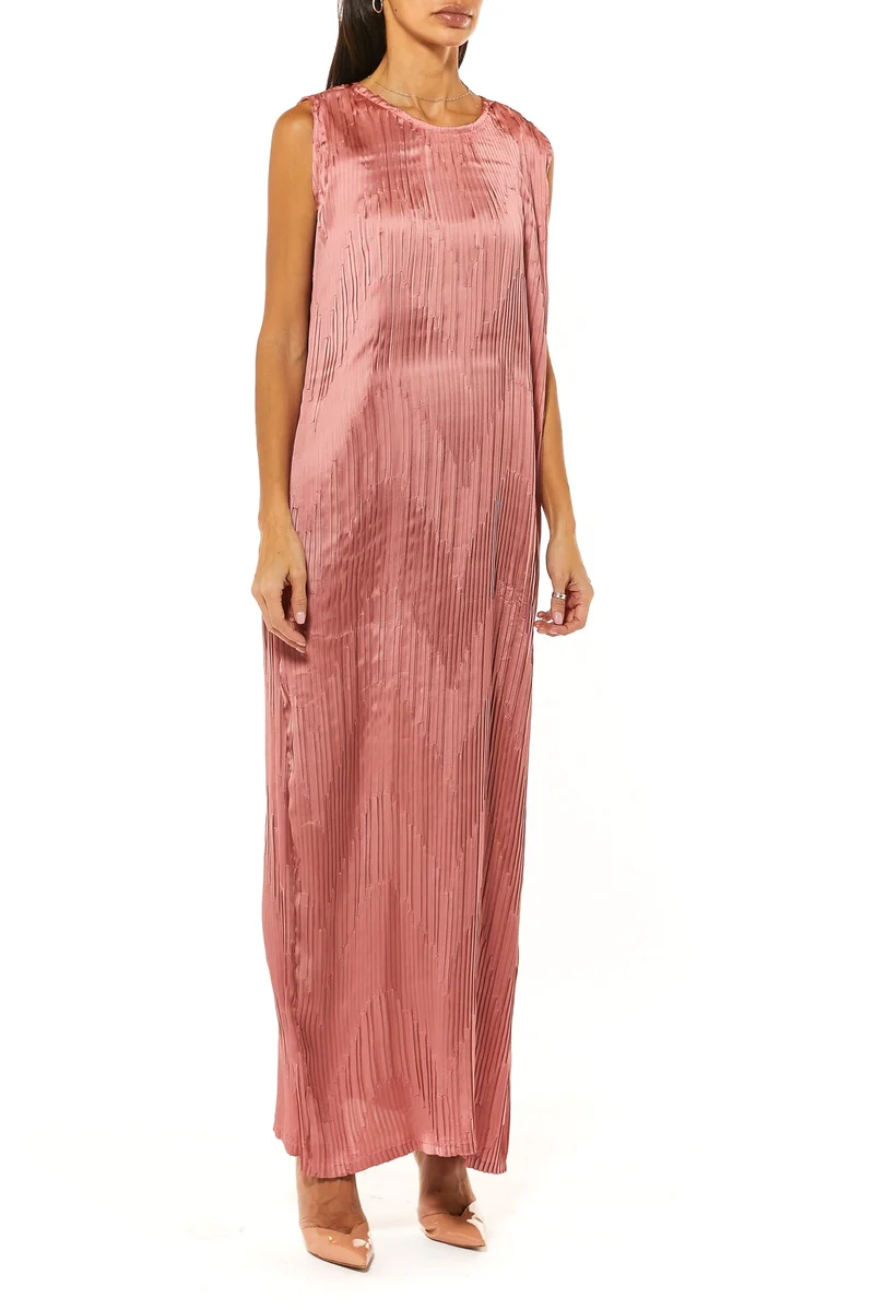 مويستريت فستان ماكسي بياقة دائرية